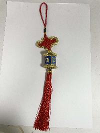 Buddhist Ritual Wall Hanging With Prayer Wheel Design