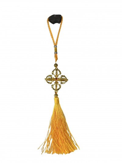 Buddhist Ritual Wall Hanging With Double Dorje Design