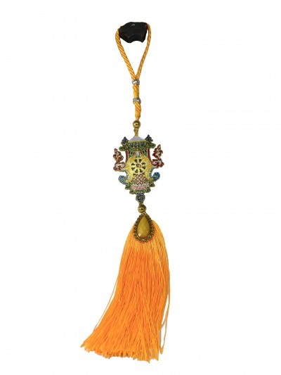 Buddhist Ritual Wall Hanging With Ashtamangala Design