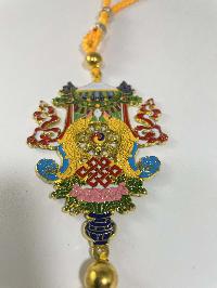 Buddhist Ritual Wall Hanging With Ashtamangala Design