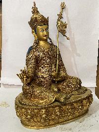 [master Quality], Buddhist Statue Of Padmasambhava, [full Gold Plated, Face Painted]