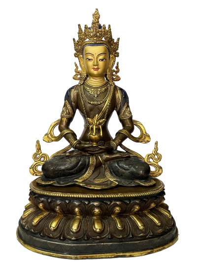 [master Quality], Buddhist Statue Of Aparimita, [partly Gold Plated, Face Painted], Chepame, Amitayus