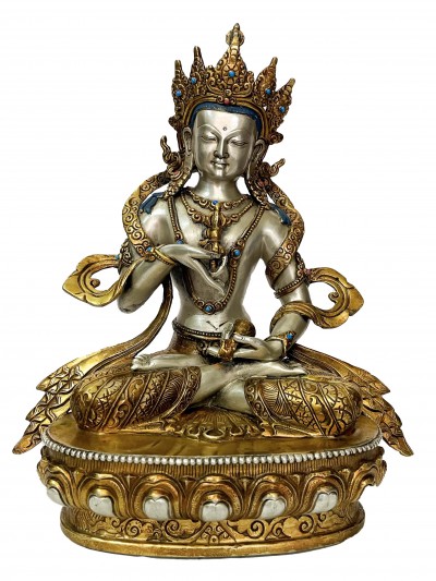 [master Quality], Buddhist Statue Of Vajrasattva, [gold And Silver Plated], [rare Find]