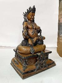 Hq, Buddhist Statue Of Black Jambhala, [chocolate Oxidized], [rare Find]