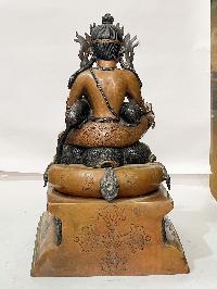 Hq, Buddhist Statue Of Black Jambhala, [chocolate Oxidized], [rare Find]