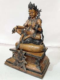Hq, Buddhist Statue Of Black Jambhala, [chocolate Oxidized], [rare Find]
