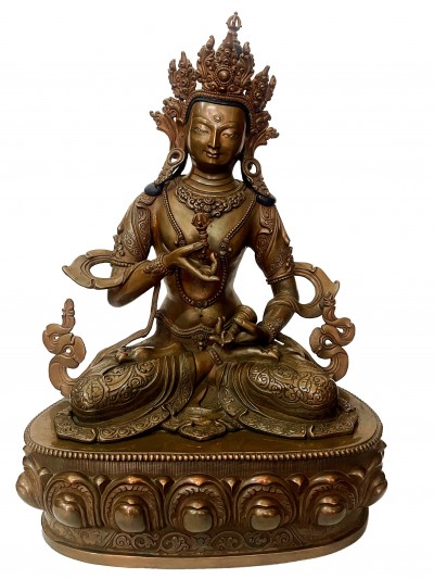 [master Quality], Buddhist Statue Of Vajrasattva, [chocolate Oxidized], [rare Find]