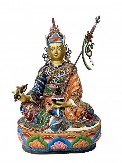 [master Quality], Hq, Buddhist Statue Of Padmasambhava, [traditional Color, Face Painted]