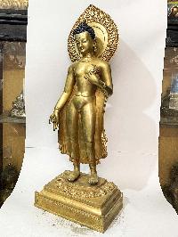 [master Quality], Buddhist Statue Of Dipankara Buddha, [gold Plated], [rare Find]