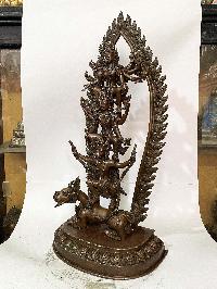 [master Quality], Buddhist Statue Ofhari Hari Hari Vahana Lokeshvara, [chocolate Oxidized], [rare Find]