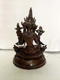 Hq, Buddhist Statue Of Green Tara, [chocolate Oxidized]