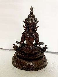 Hq, Buddhist Statue Of Aparimita, [chocolate Oxidized], Chepame, Amitayus