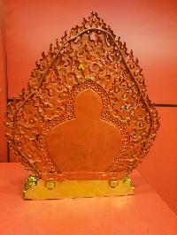 Buddhist Statue Of Yamantaka Vajrabhairava, [full Fire Gold Plated, Face Painted]