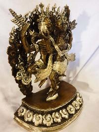 Buddhist Statue Of Citipati, [silver And Chocolate Oxidized]