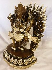 Buddhist Statue Of Citipati, [silver And Chocolate Oxidized]