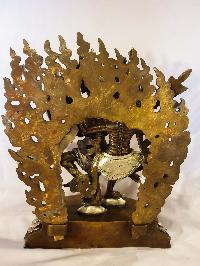Buddhist Statue Of Citipati, [silver And Chocolate Oxidized]