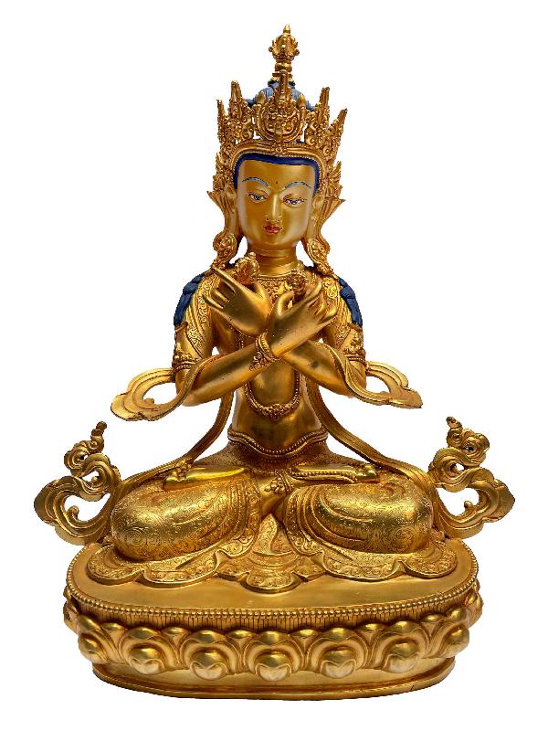 [master Quality], Buddhist Statue Of Vajradhara, [full Gold Plated, Face Painted]