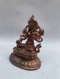 Buddhist Miniature Statue Of White Tara, [ceramic Molding]