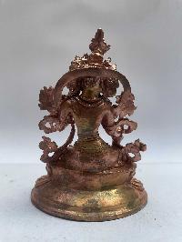 Buddhist Miniature Statue Of White Tara, [ceramic Molding]