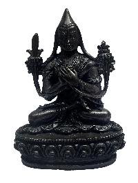 Buddhist Miniature Statue Set Of Lama, [black Oxidized]