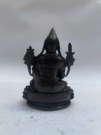 Buddhist Miniature Statue Set Of Lama, [black Oxidized]