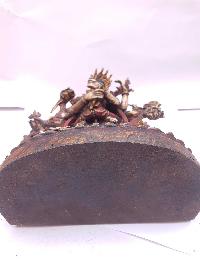 Tibetan Statue Of Garuda, With Traditional Color Antique Finishing, White