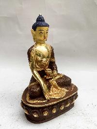 Buddhist Statue Of Ratnasambhava Buddha, [partly Gold Plated, Face Painted]