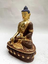 Buddhist Statue Of Ratnasambhava Buddha, [partly Gold Plated, Face Painted]