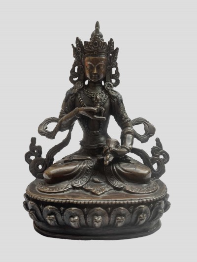 Buddhist Statue Of Vajrasattva, [black Oxidized]