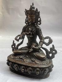 Buddhist Statue Of Vajrasattva, [black Oxidized]