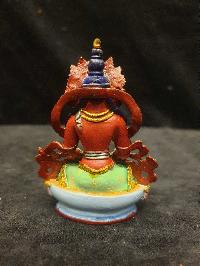 Buddhist Miniature Statue Of Aparimita, [traditional Color, Face Painted], Amitayus, Chepame