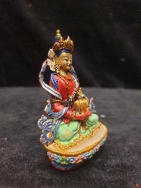 Buddhist Miniature Statue Of Aparimita, [traditional Color, Face Painted], Amitayus, Chepame