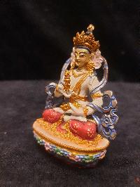 Buddhist Miniature Statue Of Vajrasattva, [traditional Color, Face Painted]