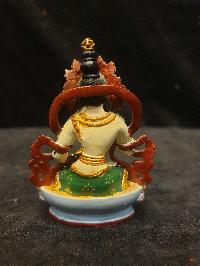 Buddhist Miniature Statue Of Vajrasattva, [traditional Color, Face Painted]