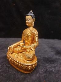 Buddhist Miniature Statue Of Ratnasambhava Buddha, [full Gold Plated]