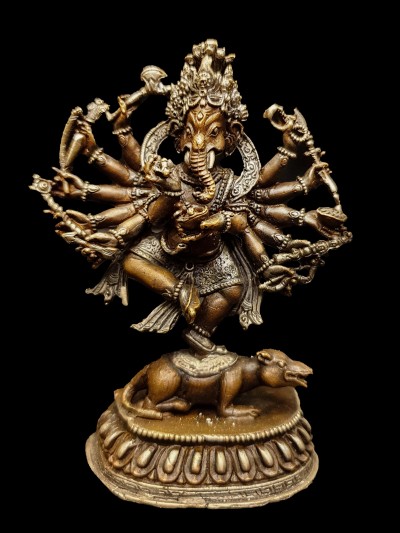 Buddhist Miniature Statue Of Ganesh Red Jambhala, Ganesha, []