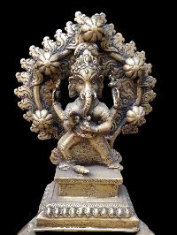 Nepali Traditional Statue Of Of Panas, [oil Lamp], [sukunda], Panas, Set
