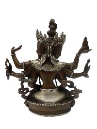 Buddhist Statue Miniature Statue Of, Namgyalma, [silver And Chocolate Oxidized]
