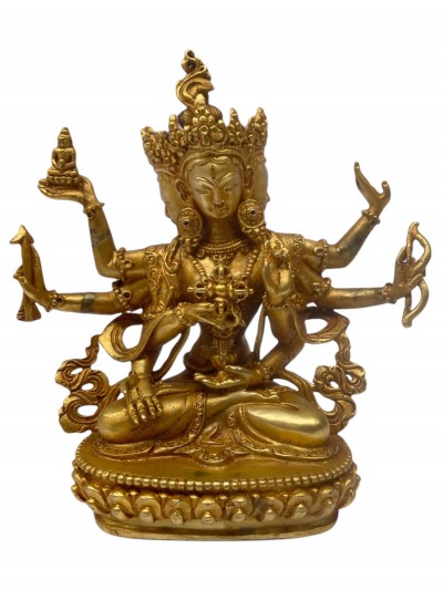Buddhist Statue Miniature Statue Of, Namgyalma, [full Gold Plated]