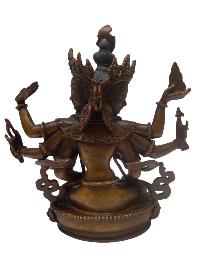 Buddhist Statue Miniature Statue Of, Namgyalma, [chocolate Oxidized]