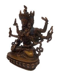 Buddhist Statue Miniature Statue Of, Namgyalma, [chocolate Oxidized]