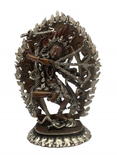Buddhist Statue Miniature Statue Of, Kurukulla, [silver And Chocolate Oxidized], Rigjeyma, Pema Khandro, Wangyi Lhamo, Red Tara