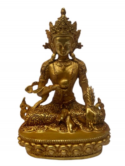 Buddhist Statue Miniature Statue Of, Ksitigarbha - Bodhisattva, [full Gold Plated]