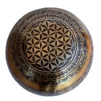 Chicken Fine Carving Singing Bowl [jambati], With [yoga Tantric], [etching], [select Accessories]