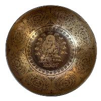 Fine Carving Singing Bowl [jambati], With [shakyamuni Buddha], [etching], [select Accessories]