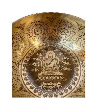 Fine Carving Singing Bowl [jambati], With [shakyamuni Buddha], [etching], [select Accessories]