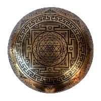 Fine Carving Singing Bowl [jambati], With [shakyamuni Buddha], [etching], [select Accessories]
