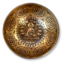 Fine Carving Singing Bowl [jambati], With [shakyamuni Buddha], [etching], [select Accessories]