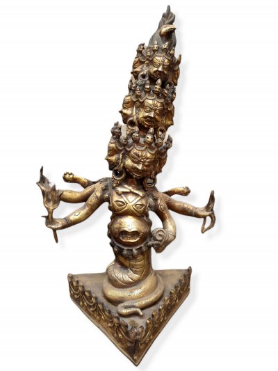 [last Piece], Buddhist Statue Of Rahula, [gold Plated Antique Finishing], [rare Find]