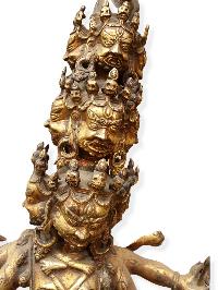 [last Piece], Buddhist Statue Of Rahula, [gold Plated Antique Finishing], [rare Find]